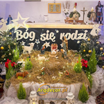 Styropianowa gwiazda betlejemska + małe gwiazdki, dekoracje świąteczne, Boże Narodzenie 