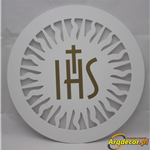 Biała Hostia JHS 49 cm (PCV) - Pierwsza Komunia, Boże Ciało, dekoracje