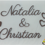Natalia & Christian, Imiona Nowożeńców , Pary Młodej (NA ZAMÓWIENIE) nr 136 Dekoracje Ślubne