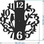 Nowoczesny DUŻY zegar ścienny 59 cm! motyw drzewa, skleja nr 02, dekoracje wnętrz
