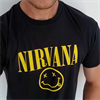 Nirvana - czarna koszulka z nadrukiem  (NA ZAMÓWIENIE).