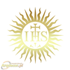IHS Złota naklejka nr 06. Pierwsza Komunia, Boże Ciało dekoracje ARQdecor