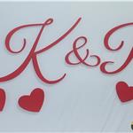 K & P, Inicjały na ścianę Pary Młodej (NA ZAMÓWIENIE) nr 107 dekoracje ślubne