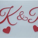 K & P, Inicjały na ścianę Pary Młodej (NA ZAMÓWIENIE) nr 107 dekoracje ślubne