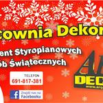 Choinka Zawieszka Styropianowa 34 CM KOMPLET CZTERY SZTUKI! (NA ZAMÓWIENIE) 04 Dekoracje Bożonarodzeniowe