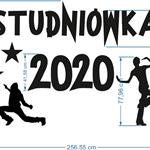 Studniówka 2024-duży styropianowy napis plus gwiazdki nr 03, dekoracje na studniówkę (NA ZAMÓWIENIE)