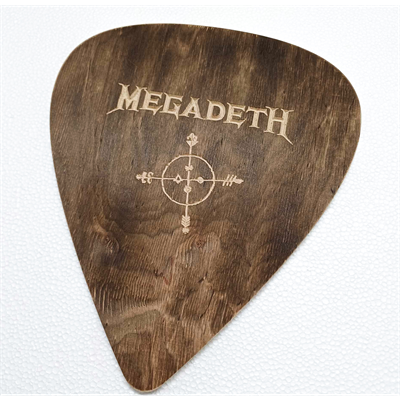 Megadeth - drewniana kostka ozdobna. Dekoracje muzyczne ARQdecor.