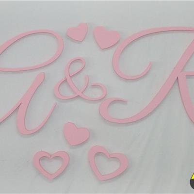A & R, Inicjały na ścianę Pary Młodej (NA ZAMÓWIENIE) nr 142 dekoracje ślubne