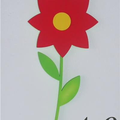 Kwiat 56 CM ! - Kwiaty, Dekoracje Do Przedszkola,Pokój Dziecięcy - Czerwony 07