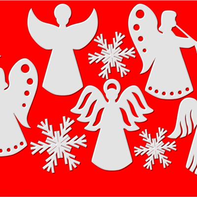 Zestaw Aniołów Styropianowych NR 38 Dekoracje Bożonarodzeniowe