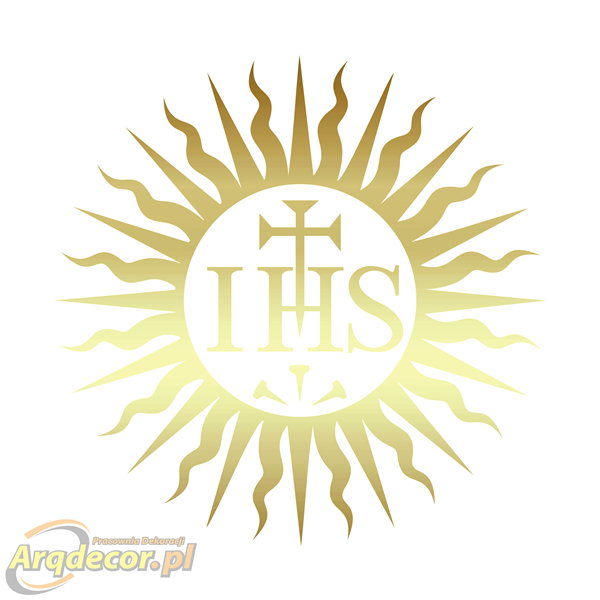 IHS Złota naklejka nr 06. Pierwsza Komunia, Boże Ciało dekoracje ARQdecor